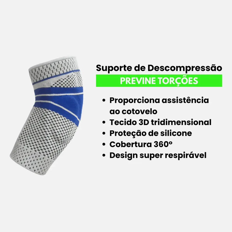 Cotoveleira Ortopédica Com Silicone Para Epicondilite