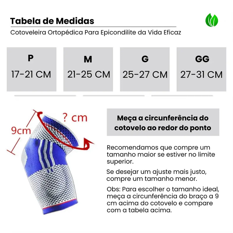 Cotoveleira Ortopédica Com Silicone Para Epicondilite