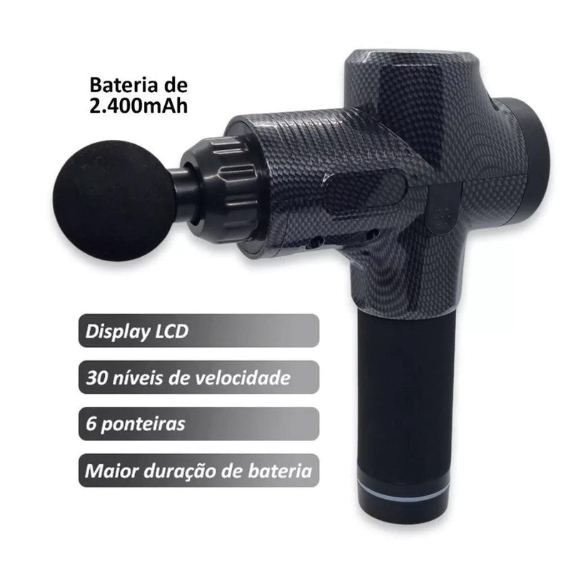 Pistola Massageadora Elétrica Profissional Velocidade 30x