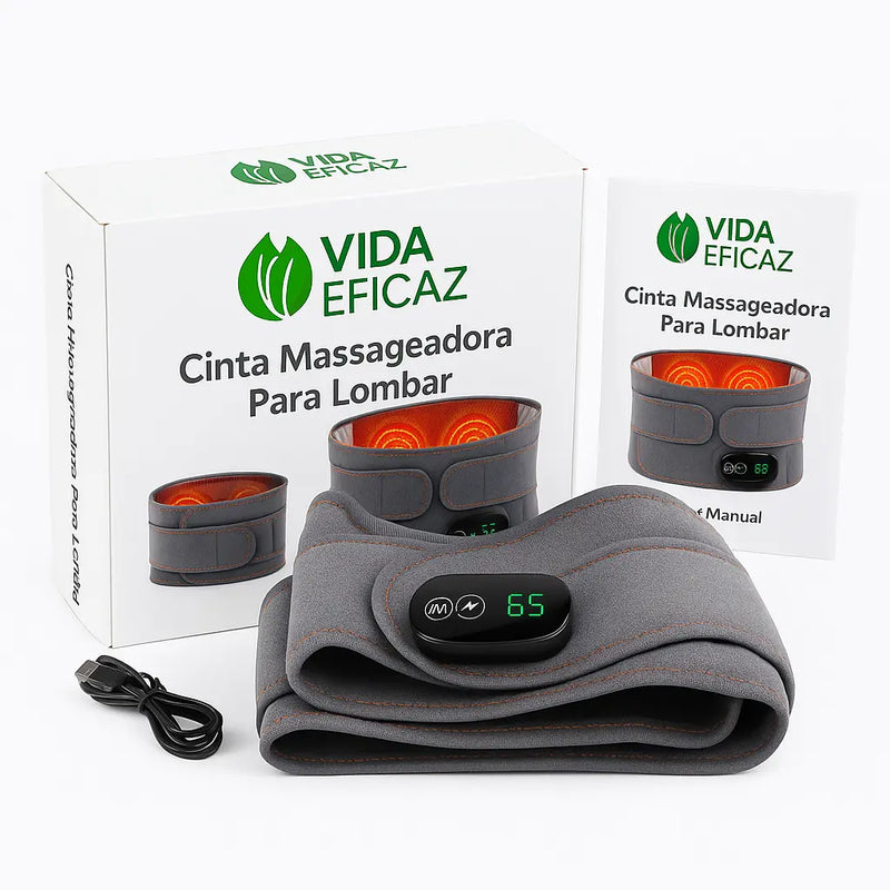 Cinta Massageadora Com Aquecimento Lombar e Ciático