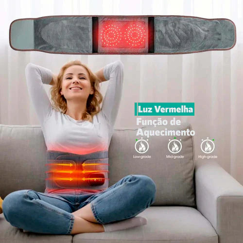 Cinta Massageadora Com Aquecimento Lombrar e Ciático Vida Eficaz