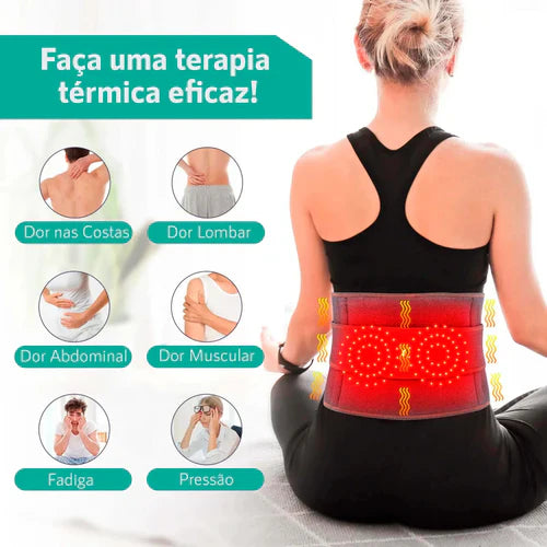 Cinta Massageadora Com Aquecimento Lombrar e Ciático Vida Eficaz