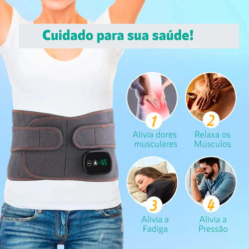 Cinta Massageadora Com Aquecimento Lombrar e Ciático Vida Eficaz