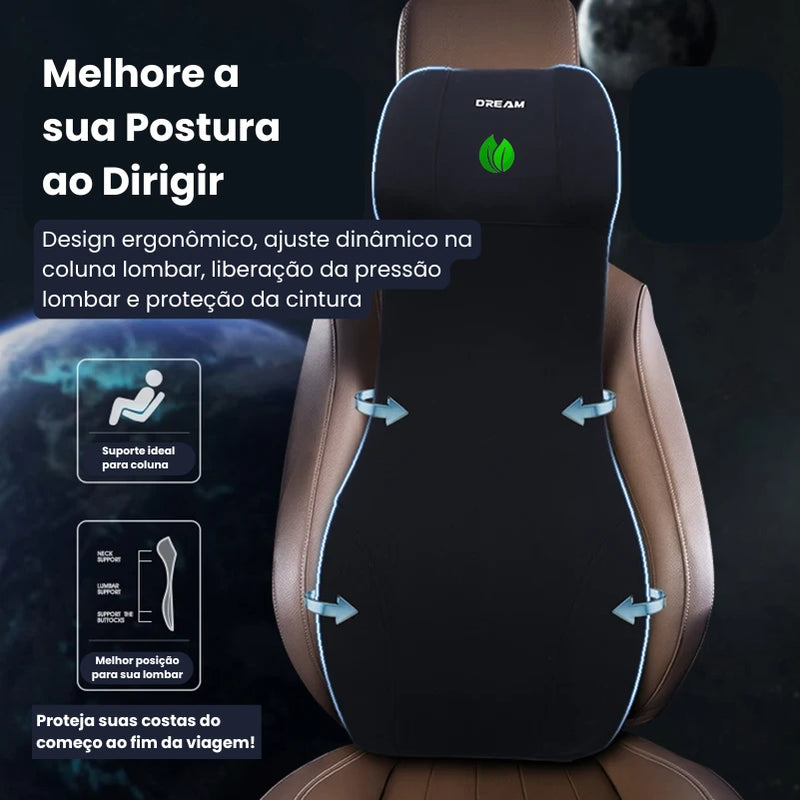 Conjunto Carro Almofada Assento + Apoio Lombar Modelo Universal - Vida Eficaz