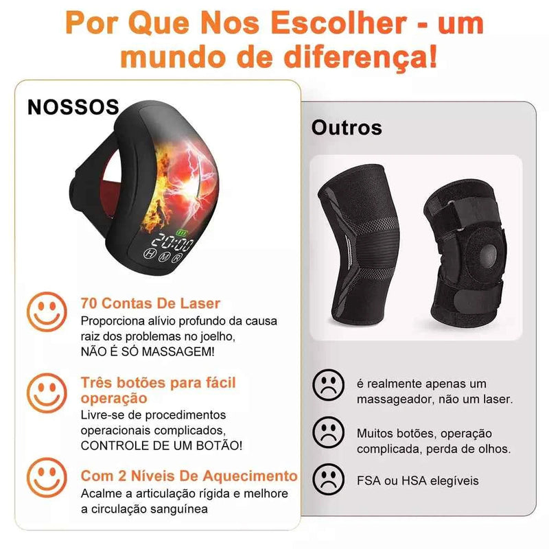 Massageador Elétrico Para Joelhos Com Laser E Infravermelho