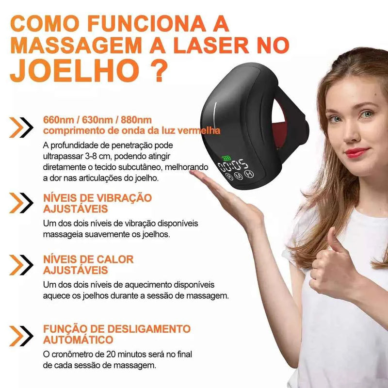 Massageador Elétrico Para Joelhos Com Laser E Infravermelho