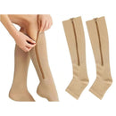 Meia De Compressão 3/4 Unissex Com Zíper Alta Pressão 