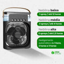 Mini Ventilador Portátil com Umidificador Preto - Vida Eficaz