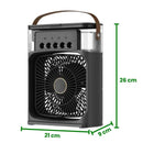 Mini Ventilador Portátil com Umidificador Preto - Vida Eficaz