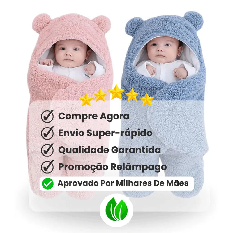 Saco de Dormir Bebê Ursinho Unissex - Vida Eficaz