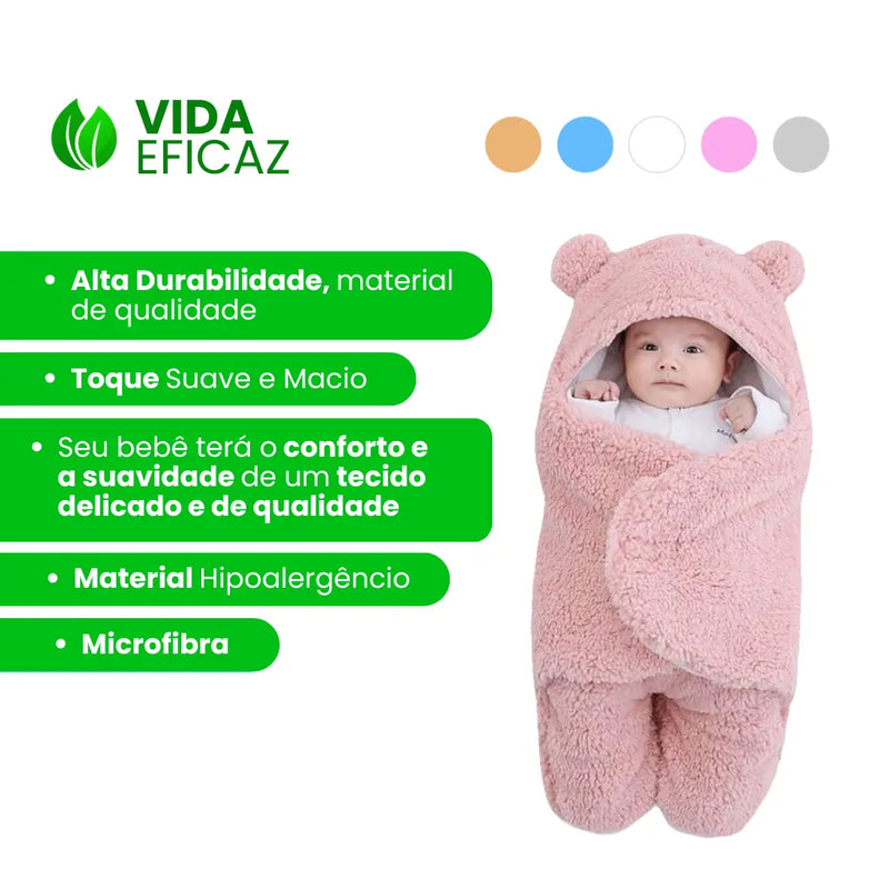 Saco de Dormir Bebê Ursinho Unissex - Vida Eficaz
