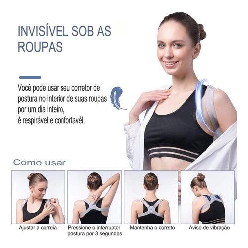 Corretor Postural Inteligente Unissex com Sensor