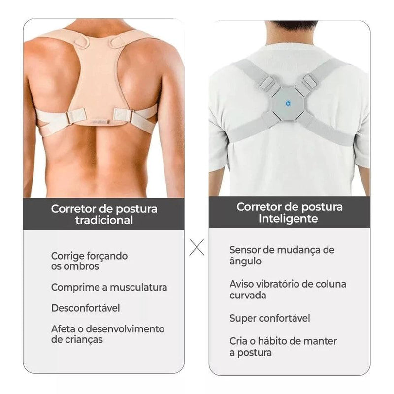 Corretor Postural Inteligente Unissex com Sensor